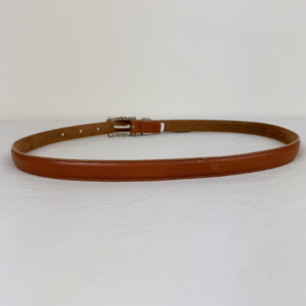 Talbots Vintage Bamboo Buckle Brown Belt - Picture 6 of 8